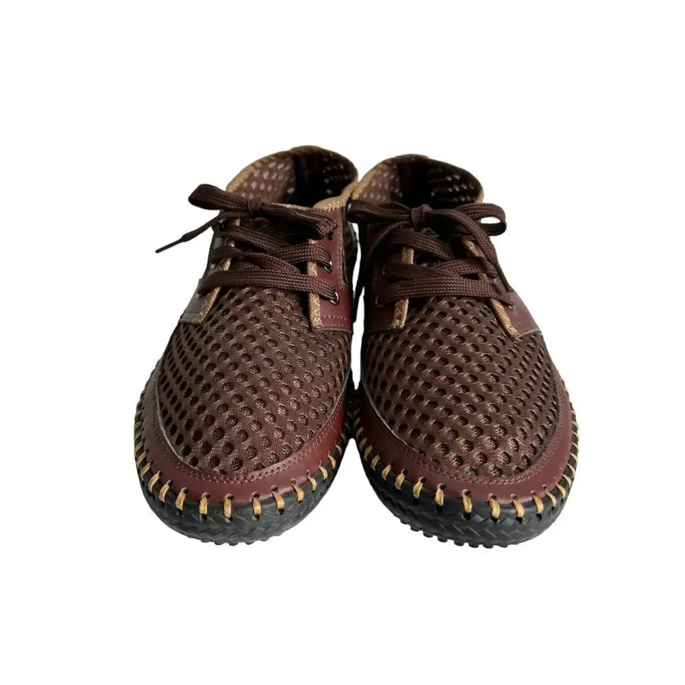 🔃Kaegreel Men’s Brown Mesh Lace Up Water Shoes